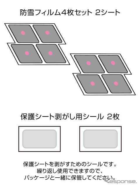 カーメイト「ゼロワイパー ヘッドライト用防雪フィルム」