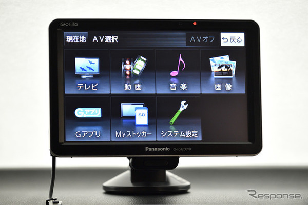 AV設定も機能ごとにアイコンで表示される
