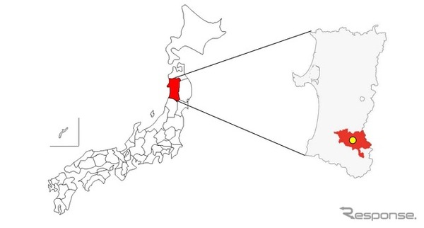 東海理化が秋田に新設する工場の所在地