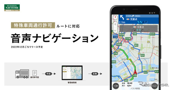 特殊車両通行許可ルートの音声ナビゲーション機能