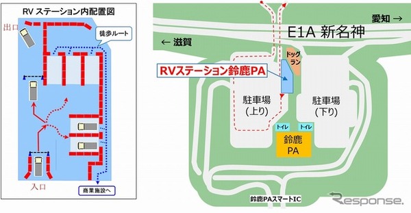 新名神 鈴鹿PA 位置図