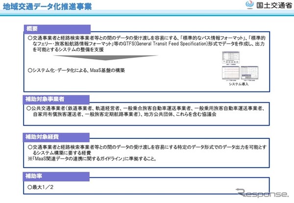 日本版MaaS基盤整備事業の概要