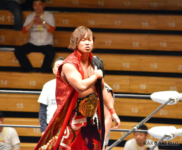 全日本プロレス現役王者の宮原健斗選手も参戦！腰には三冠ベルトが輝いてます