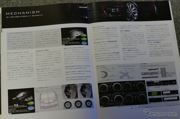 トヨタ・ヴェルファイア（初代）当時のカタログ