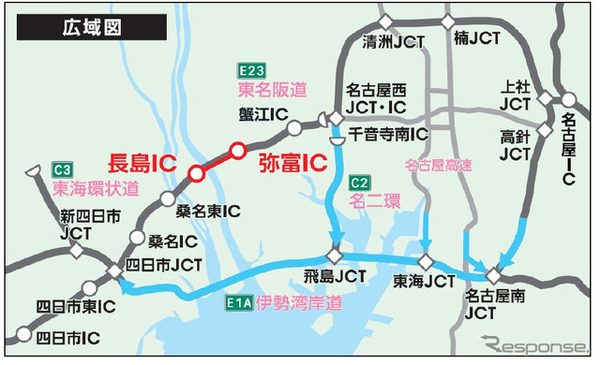 夜間通行止め区間（広域図）