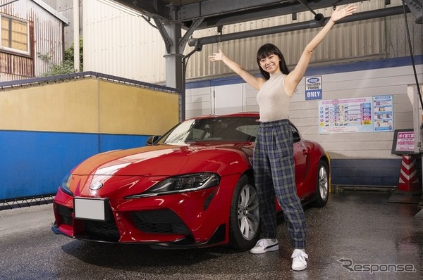 洗車からコーティングまで手際よく作業してくれた相沢菜々子さん