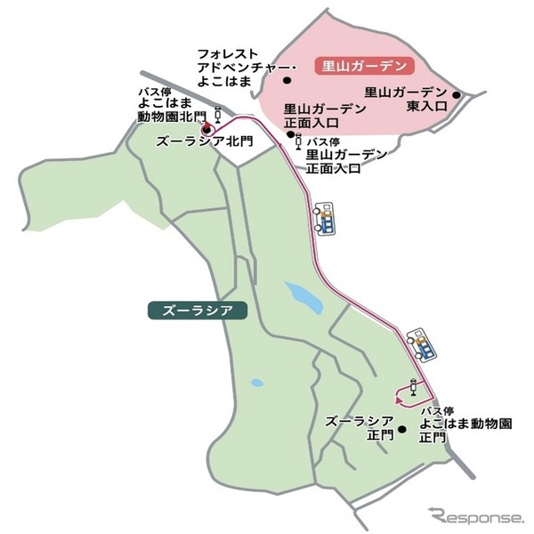 実証実験の運行路線図