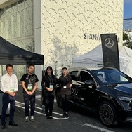 メルセデスブースの展示はEQA。試乗車はEQE AMGだった！