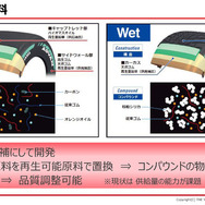 レーシングタイヤに使用されているサステイナブル材料