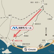 Emobiは湘南モノレールと連携し、左回りでの鎌倉観光を推進