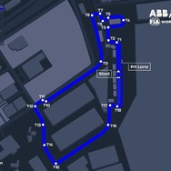 当初発表のコース。ターン16が左、右、左のシケインになった。図の17、18が19、20に。スタンドの位置も際し湯的な配置と異なる　(c) Formula E