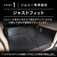 クラフトワークスのスズキ『ジムニー/ジムニーシエラ』専用フルフラットマット