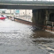 冠水したアンダーパス