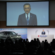 スズキ『eビターラ』と鈴木俊宏社長