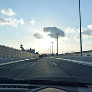 阪神高速道路をクルーズ中。