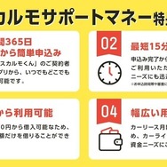 エンベデッド・ファイナンスを活用した「カルモサポートマネー」