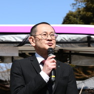 杉並区都市整備部 交通企画担当課長の石森健氏ブリヂストン 新モビリティ事業部門長の太田正樹氏