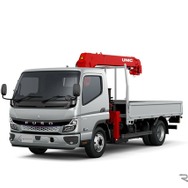 三菱ふそう『eキャンター』改良新型のクレーン専用シャシ