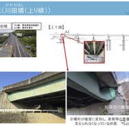 被災状況：川田橋（上り線）