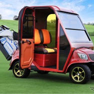 オリンピアが開発したドア付きゴルフカート「AirCon Cart（エアコンカート）」