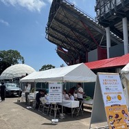 試乗受付。最強パーク宮城の外一般道をぐるりと回る杜の都仙台ならではの美しいコース