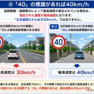 「40」の標識があれば40km/h