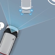 “スマートアシスト” ： 交差点右折時の対向直進車検知機能（作動イメージ）