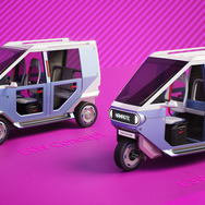 ヒョンデの小型電動四輪車のコンセプトモデルE4Wと電動三輪車とのコンセプトモデルE3W