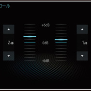 『ダイヤトーンサウンドナビ』の「トーンコントロール」画面。『ダイヤトーンサウンドナビ』には高性能な「イコライザーが搭載されているが、「トーンコントロール」も搭載されていて、手軽な補正も行えるようになっている。