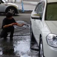 洗車の実演