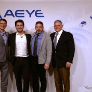 向かって左からGM インダストリアルのブレント・ブランチャード氏、共同創業・GM オートモーティブのジョーダン・グリーン氏、AEye CTO・創業者のルイス・デュソン氏、AEye CEOのブレア・ラコルテ氏