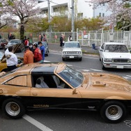 桜吹雪と名車の饗宴…オールドカーミーティングin清久さくらまつり