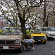 桜吹雪と名車の饗宴…オールドカーミーティングin清久さくらまつり