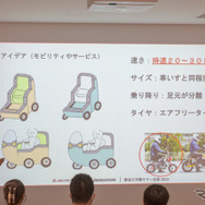 斬新なデザインで、バイクのような機動性があるとのこと。