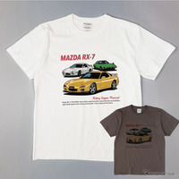 3台のカラフルな歴代RX-7をイラスト化、マツダ公認『RX-7 Tシャツ』…CAMSHOP.JP 画像