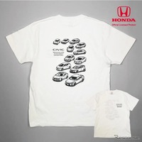 シビック歴代モデル勢揃い！「CIVIC ヒストリーTシャツ」…丹波屋栃木くらしっく