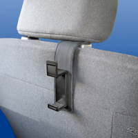 耐荷重約5kgでスマホホルダー使用にも、ペルシードから工具不要な「ヘッドレストフック」発売