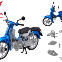 解体組み立てパズルとして楽しめる！　ホンダ『スーパーカブ110』が 12分の1スケールに…価格は7700円