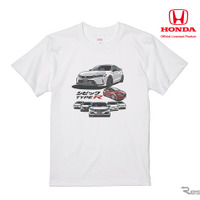 歴代ホンダ『シビックタイプR』デザインのTシャツが登場…ホワイトのボディが映える