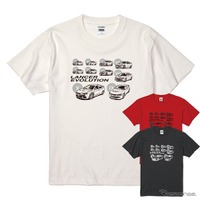 三菱・ランサーエボリューション、歴代モデルのイラスト「Tシャツ」発売…三菱公認ライセンス商品