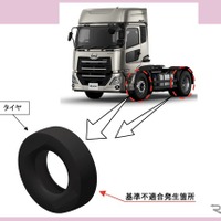 ＜リコール情報＞UDトラックスといすゞの大型にリコール…タイヤ刻印なし