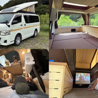 ポップアップルーフと40型スクリーン搭載、『ハイエース』ベースのキャンピングカーレンタル開始…Carstay