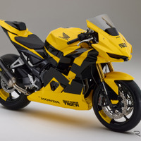 ホンダとオニツカタイガーがコラボ、「タイガーイエロー」の新型バイク『ミッド・スポーツ・コンセプト』初公開