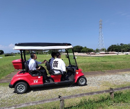気分は平安貴族、グリーンスローモビリティ「牛車」で史跡斎宮跡を巡る 画像