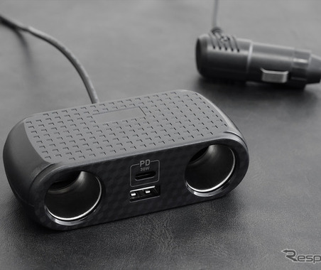 手軽にUSBポートとアクセサリーソケットを増設、オウルテックから「ケーブル型車載充電器」発売 画像