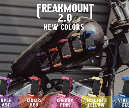 バイクの外観を損ねない！超強力マグネットのスマホホルダー「フリークマウント2.0」に新色5色 画像