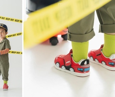 人気のゴミ収集車モチーフも、車好きキッズ向けスニーカー「IFME のりものシリーズ」新登場 画像