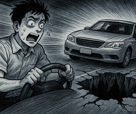 目の前に穴！　国交省が警告する「陥没時」の安全行動とは？ 画像