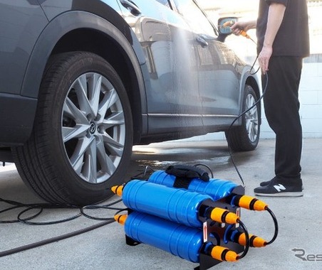 洗車で「水シミZERO」、水道に取り付けるだけで純水を生成…サンコー 画像