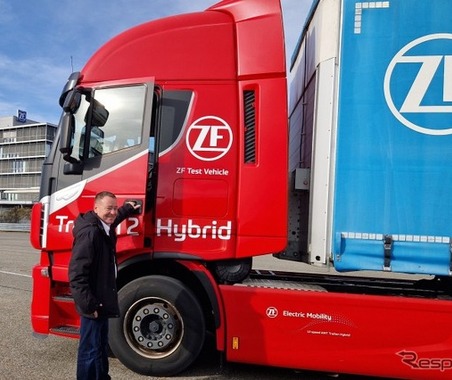 ZF、大型トラック用PHEVの実証試験を実施…最大73%のCO2削減へ 画像